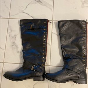 Black tall boots. Size 10.